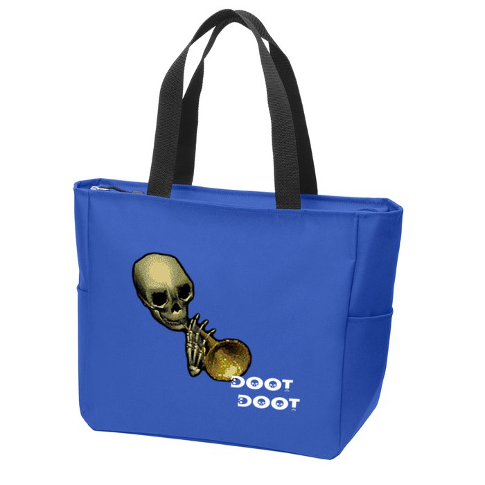 Mr Sketal Spooktober Mcdoot Doot Funny Humor Meme Funny Gift Zip Tote Bag