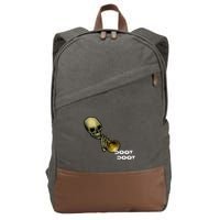 Mr Sketal Spooktober Mcdoot Doot Funny Humor Meme Funny Gift Cotton Canvas Backpack