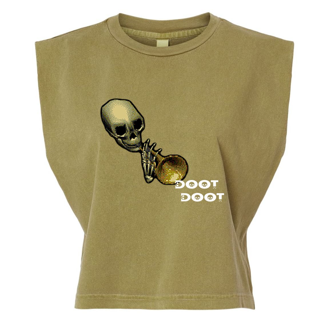 Mr Sketal Spooktober Mcdoot Doot Funny Humor Meme Funny Gift Garment-Dyed Women's Muscle Tee