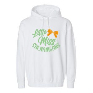 Miss Shenanigans Saint Patrick's Paddys Day Gift Garment-Dyed Fleece Hoodie