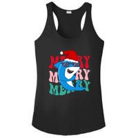 Merry Sharkmas Shark Santa Funny Christmas Ladies PosiCharge Competitor Racerback Tank