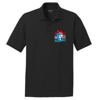 Merry Sharkmas Shark Santa Funny Christmas PosiCharge RacerMesh Polo