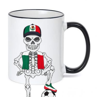 Mexico Soccer Skeleton Fan Team 11oz Black Color Changing Mug