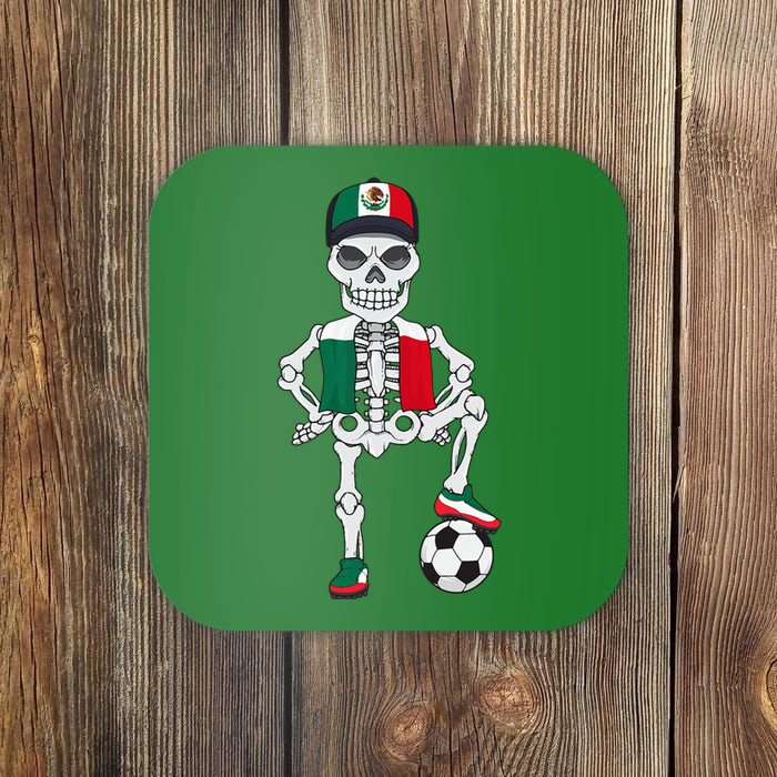 Mexico Soccer Skeleton Fan Team Coaster