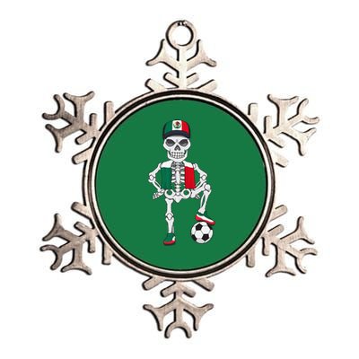 Mexico Soccer Skeleton Fan Team Metallic Star Ornament