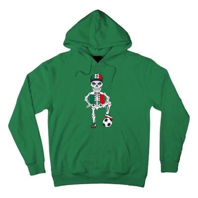 Mexico Soccer Skeleton Fan Team Tall Hoodie