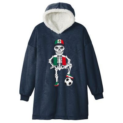 Mexico Soccer Skeleton Fan Team Hooded Wearable Blanket