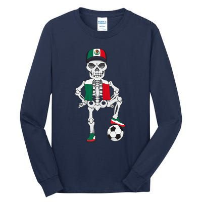 Mexico Soccer Skeleton Fan Team Tall Long Sleeve T-Shirt