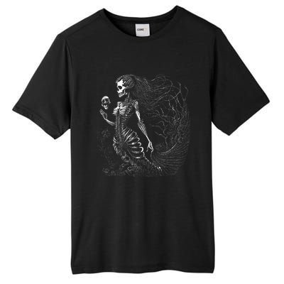 Mermaid Skeleton Scary Halloween Costume Tall Fusion ChromaSoft Performance T-Shirt