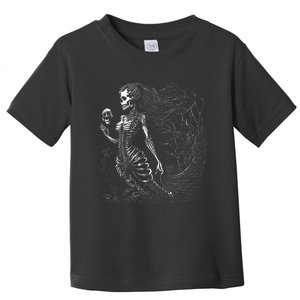 Mermaid Skeleton Scary Halloween Costume Toddler T-Shirt