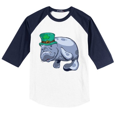 Manatee St. Saint Patrick's Day WoFunny Baseball Sleeve Shirt