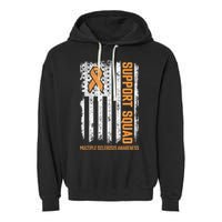 Multiple Sclerosi Support Squad Multiple Sclerosis Awareness Garment-Dyed Fleece Hoodie