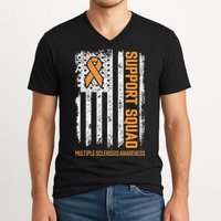 Multiple Sclerosi Support Squad Multiple Sclerosis Awareness V-Neck T-Shirt