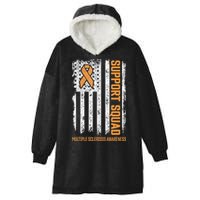 Multiple Sclerosi Support Squad Multiple Sclerosis Awareness Hooded Wearable Blanket