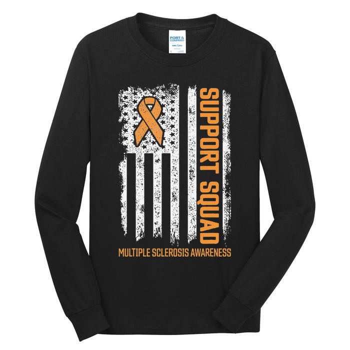 Multiple Sclerosi Support Squad Multiple Sclerosis Awareness Tall Long Sleeve T-Shirt
