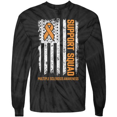 Multiple Sclerosi Support Squad Multiple Sclerosis Awareness Tie-Dye Long Sleeve Shirt