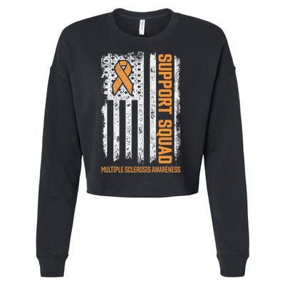 Multiple Sclerosi Support Squad Multiple Sclerosis Awareness Cropped Pullover Crew