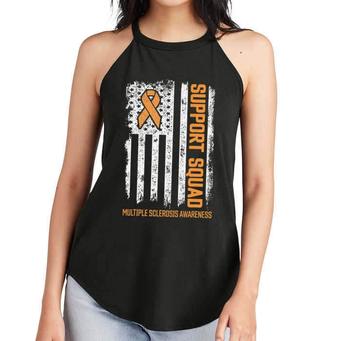 Multiple Sclerosi Support Squad Multiple Sclerosis Awareness Women's Perfect Tri Rocker Tank