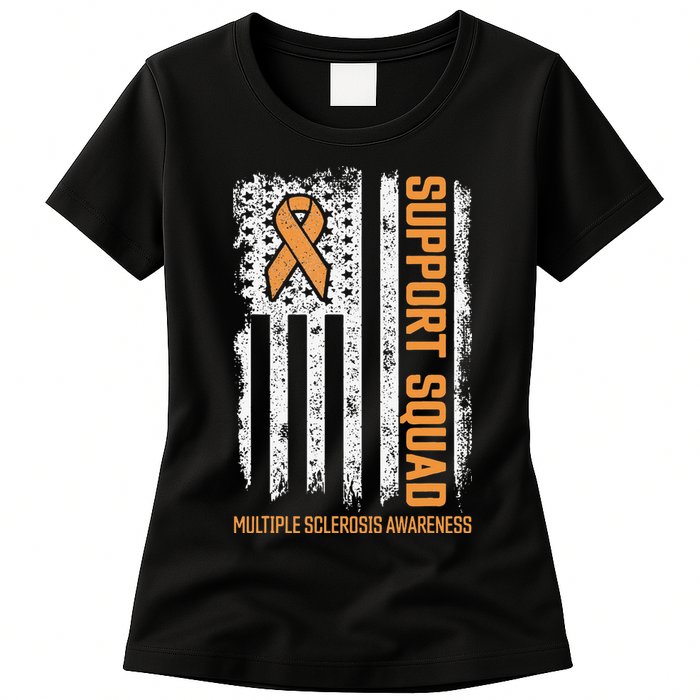 Multiple Sclerosi Support Squad Multiple Sclerosis Awareness Womens T-Shirt
