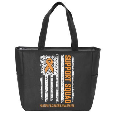 Multiple Sclerosi Support Squad Multiple Sclerosis Awareness Zip Tote Bag