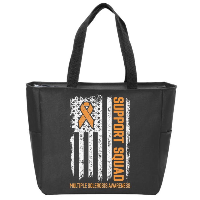 Multiple Sclerosi Support Squad Multiple Sclerosis Awareness Zip Tote Bag