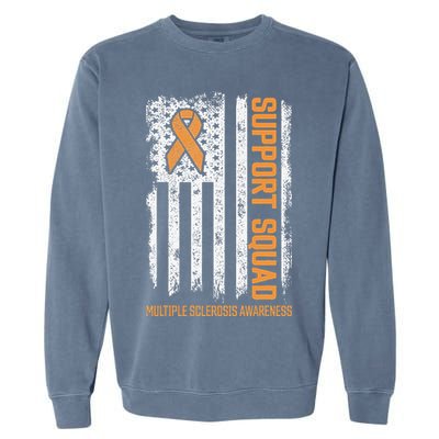 Multiple Sclerosi Support Squad Multiple Sclerosis Awareness Garment-Dyed Sweatshirt