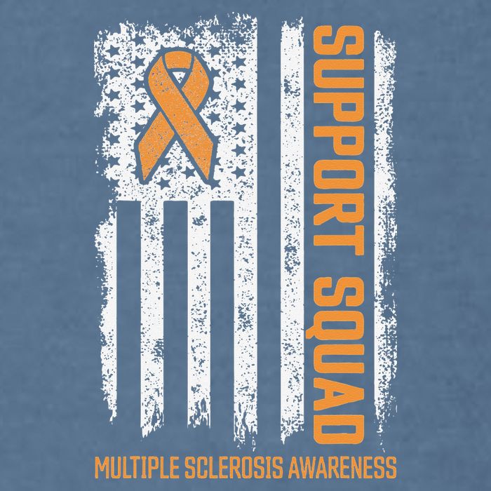 Multiple Sclerosi Support Squad Multiple Sclerosis Awareness Garment-Dyed Sweatshirt