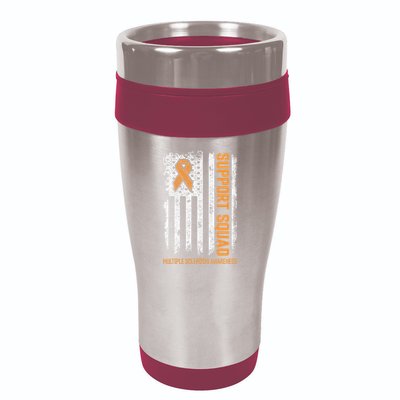 Multiple Sclerosi Support Squad Multiple Sclerosis Awareness 16oz Travel Tumbler