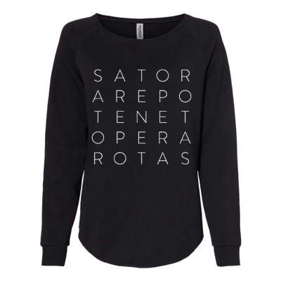 Modern Sator Square Arepo Tenet Opera Rotas Womens California Wash Sweatshirt