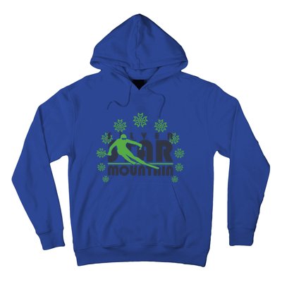 Mountain Ski Skiing Gift Hoodie