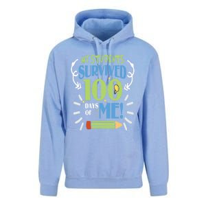 My Students Survived 100 Days Of Me Funny Teacher Funny Gift Unisex Surf Hoodie