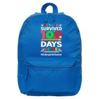 My Students Survived 100 Days Of Me Gift Kindergarten Teacher Gift 16 in Basic Backpack