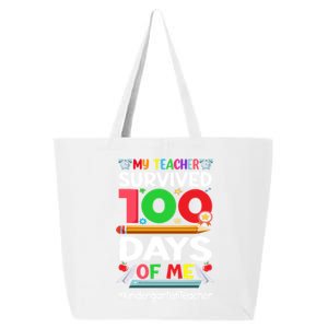 My Students Survived 100 Days Of Me Gift Kindergarten Teacher Gift 25L Jumbo Tote