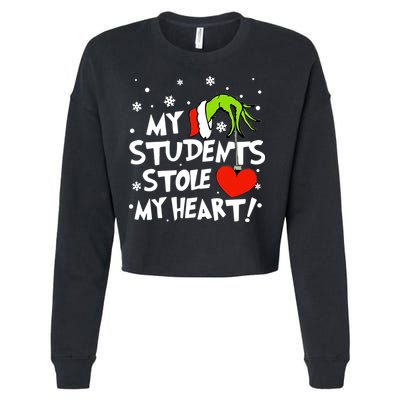My Students Stole My Heart Christmas Cropped Pullover Crew
