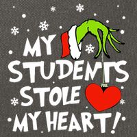 My Students Stole My Heart Christmas Cotton Canvas Backpack
