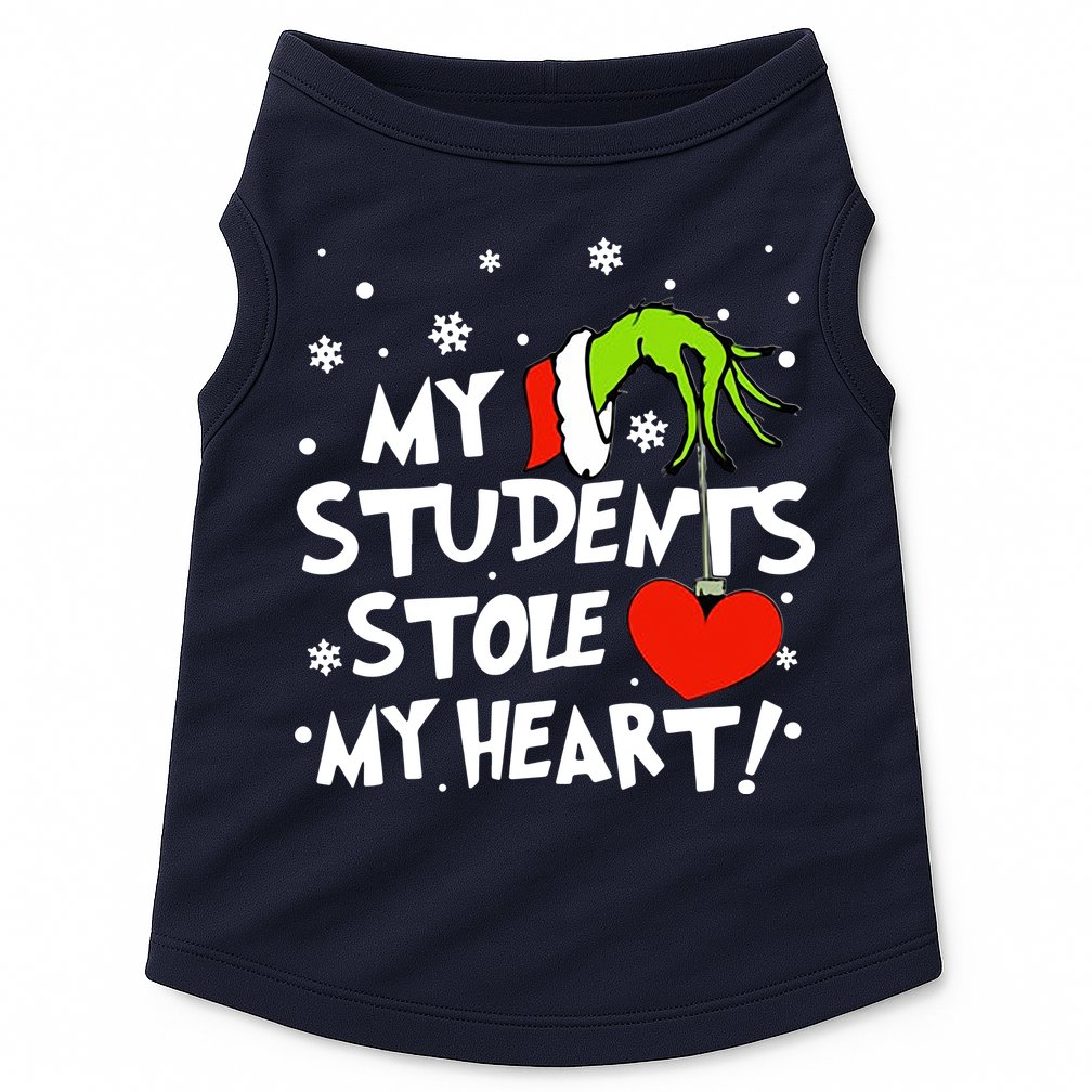 My Students Stole My Heart Christmas Doggie Tank