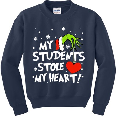My Students Stole My Heart Christmas Kids Sweatshirt
