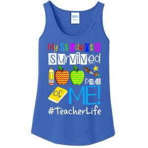 My Students Survived 100 Days Of Me Teacher Life Gift Ladies Essential Tank