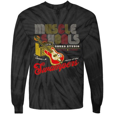 Muscle Shoals Sound Guitar Music Lovers Tie-Dye Long Sleeve Shirt