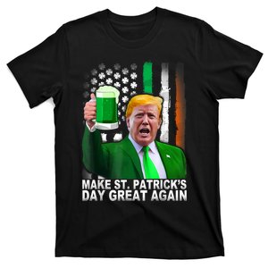 Make Saint St PatrickS Day Great Again Funny Trump T-Shirt