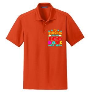 My Students Survived 100 Days Of Me Teacher Student Funny Gift Dry Zone Grid Polo