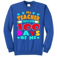 My Students Survived 100 Days Of Me Teacher Student Funny Gift Tall Sweatshirt