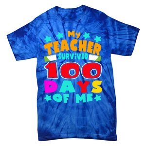 My Students Survived 100 Days Of Me Teacher Student Funny Gift Tie-Dye T-Shirt