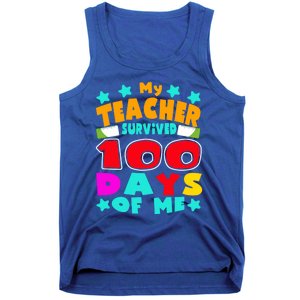 My Students Survived 100 Days Of Me Teacher Student Funny Gift Tank Top