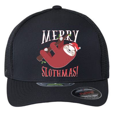 Merry Slothmas Sloth Christmas Pajama For Sloth Lovers Funny Gift Flexfit Unipanel Trucker Cap