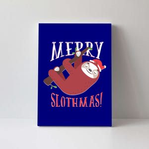 Merry Slothmas Sloth Christmas Pajama For Sloth Lovers Funny Gift Canvas