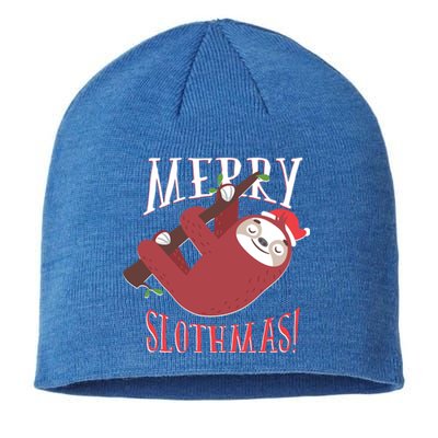 Merry Slothmas Sloth Christmas Pajama For Sloth Lovers Funny Gift Sustainable Beanie