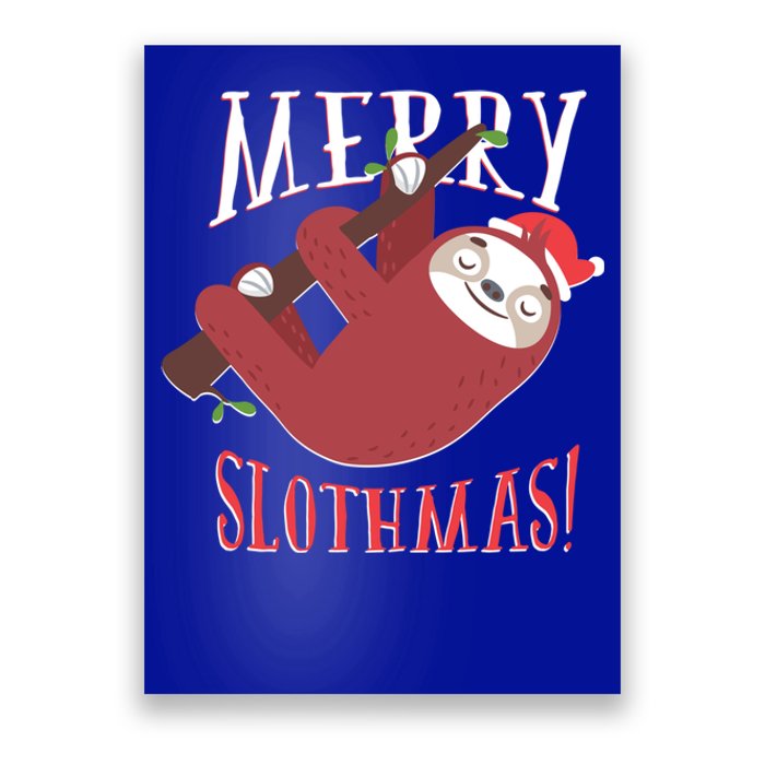 Merry Slothmas Sloth Christmas Pajama For Sloth Lovers Funny Gift Poster