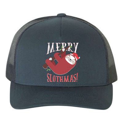 Merry Slothmas Sloth Christmas Pajama For Sloth Lovers Funny Gift Yupoong Adult 5-Panel Trucker Hat