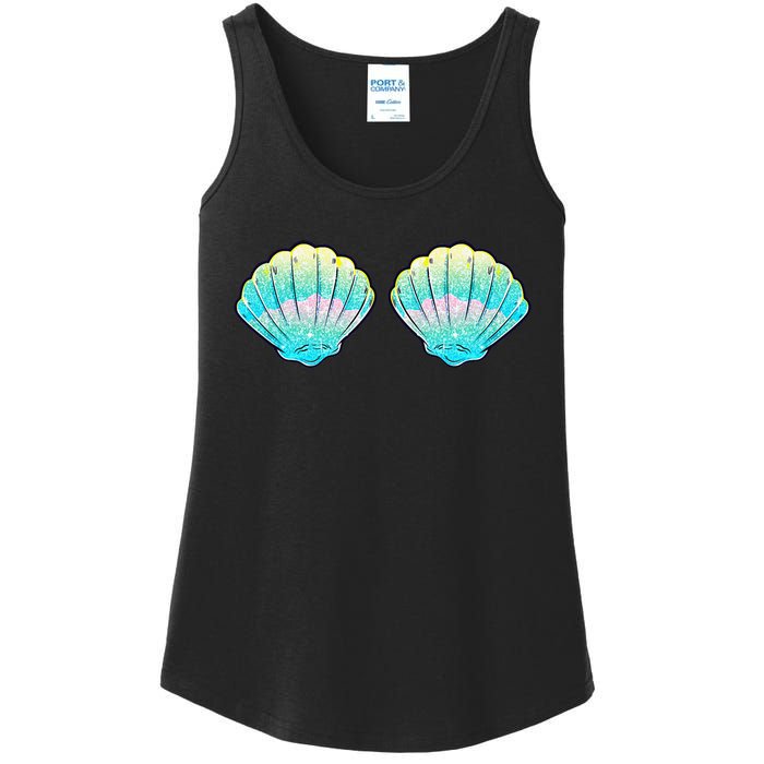 Mermaid Sea Shell Bra Birthday Costume  Ladies Essential Tank